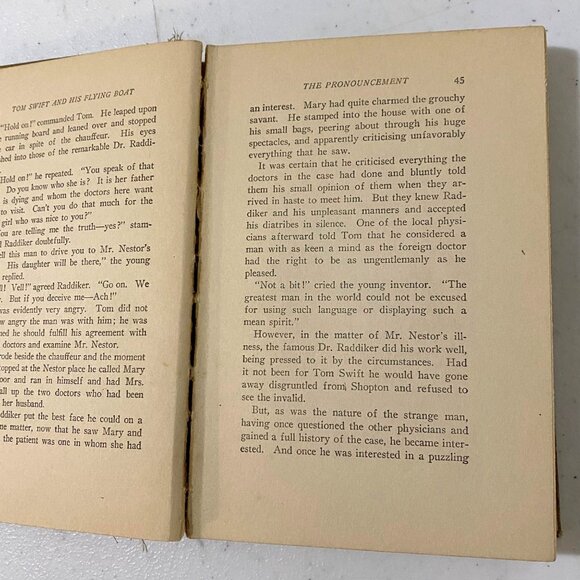 Tom Swift and His Flying Boat Hardcover Victor Appleton Vintage Science Fiction - Picture 10 of 12